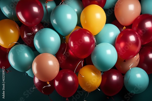 Festive balloons, generative ai