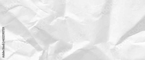 White crumpled paper texture background, clean white paper, wrinkled, abstract background, Vector white paper texture. 