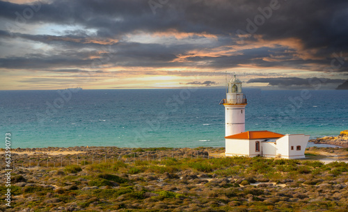 Polente Lighthouse is located at the westernmost edge of Bozcaada and was built in 1861. Polente light is 32 meters high and can send its light up to 15 nautical miles or 28 kilometers photo