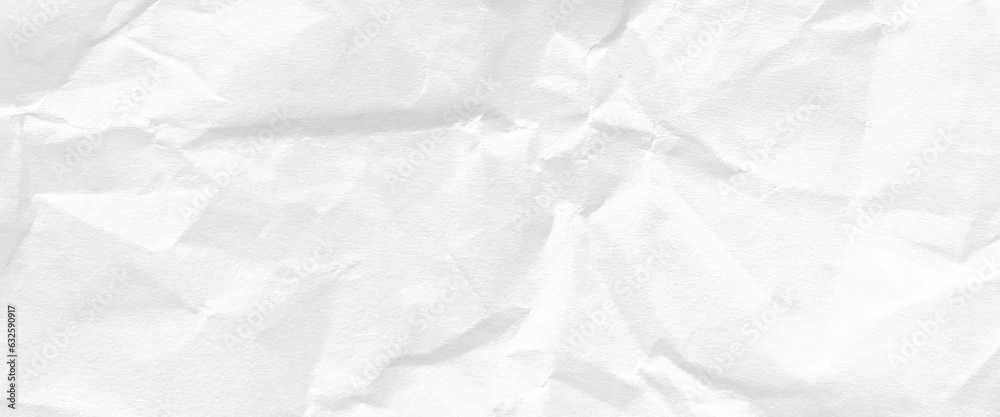 White crumpled paper texture background, clean white paper, wrinkled, abstract background, Vector white paper texture. 