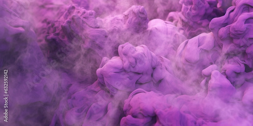 Purple Dense Liquid Ink Smoky and Foggy Abstract Background AI Generative