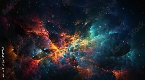 Illustration of universe is changing colors and the universe is a beautiful universe