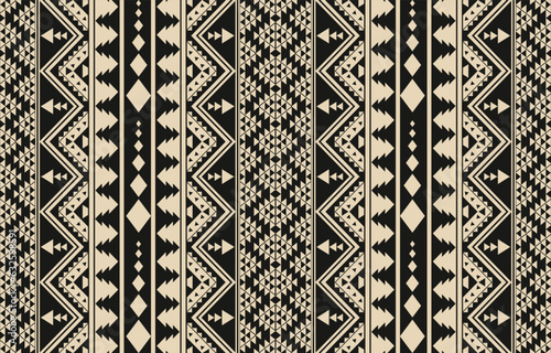 Ethnic abstract ikat art. Aztec ornament print. geometric ethnic pattern seamless  color oriental.  Design for background ,curtain, carpet, wallpaper, clothing, wrapping, Batik, vector illustration.