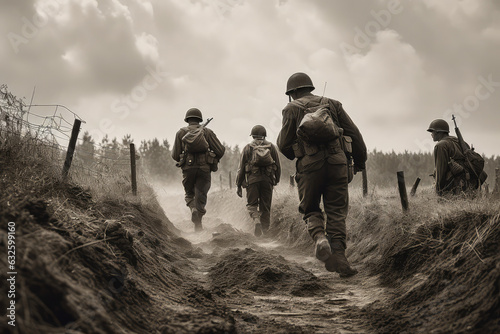 soldiers on the battlefield in world war ii