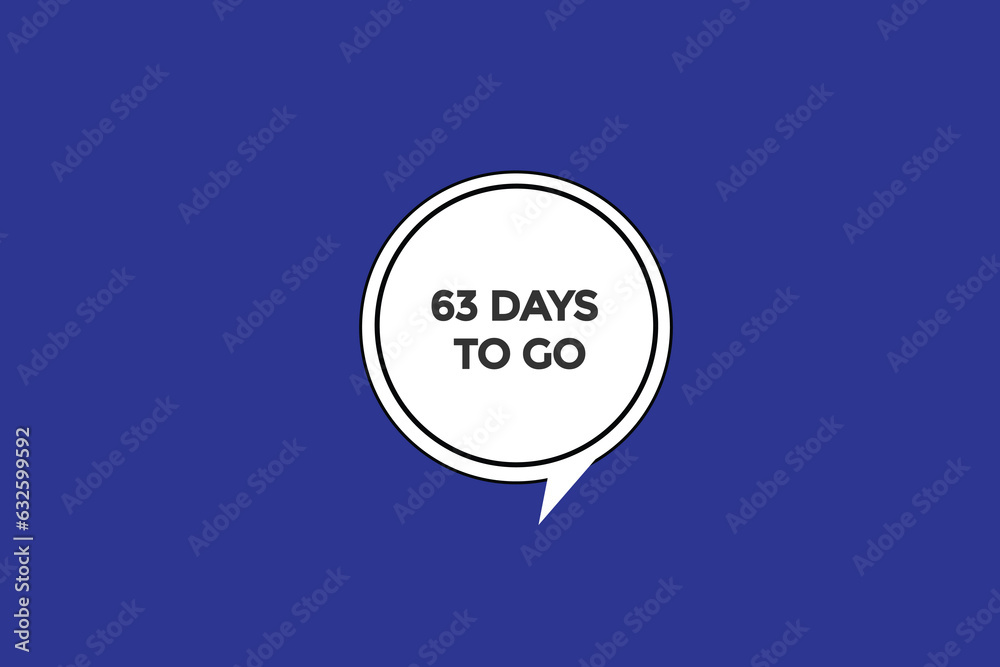 63 days, left countdown to go one time template,63  day countdown left banner label button  
