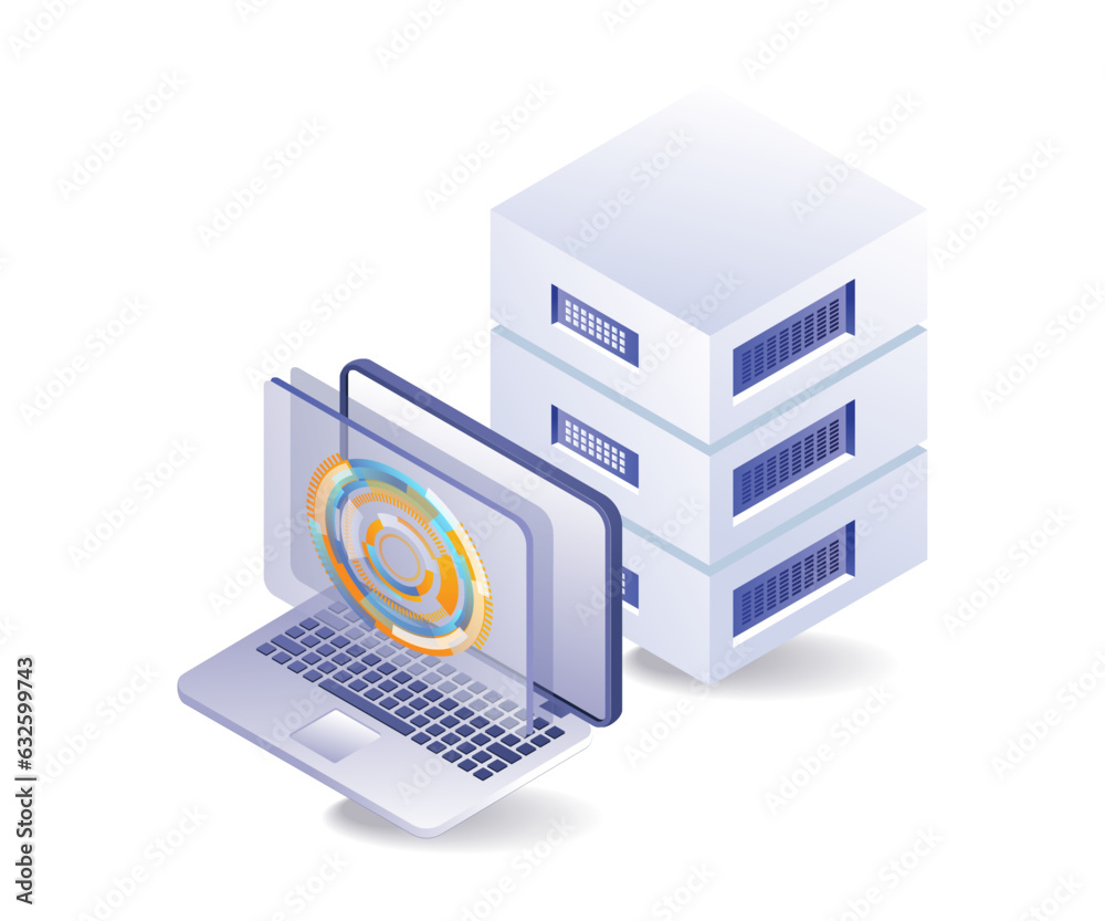 Technology server transformation digital portal button Technology server transformation digital portal button