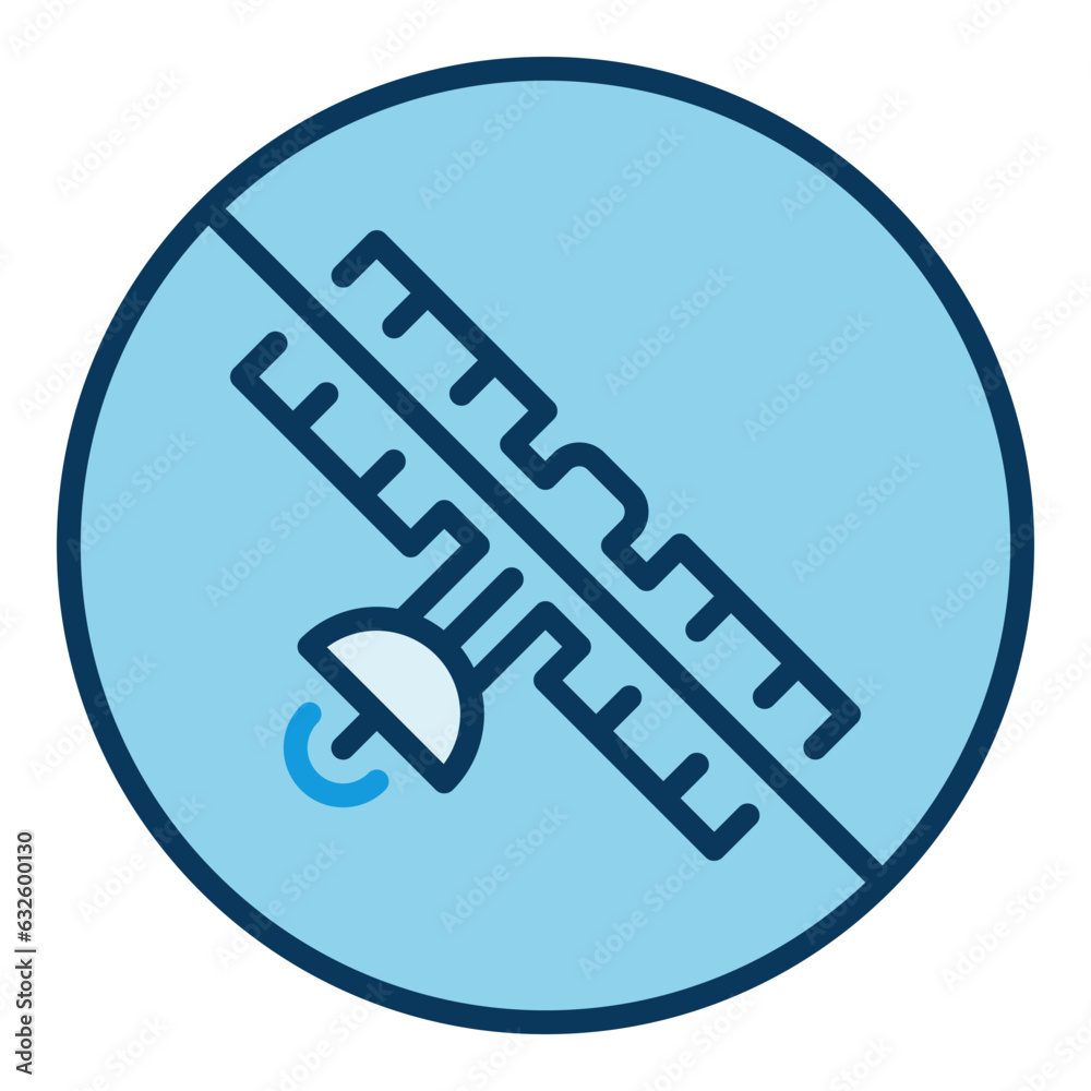 Satellite Prohibition vector concept blue modern icon