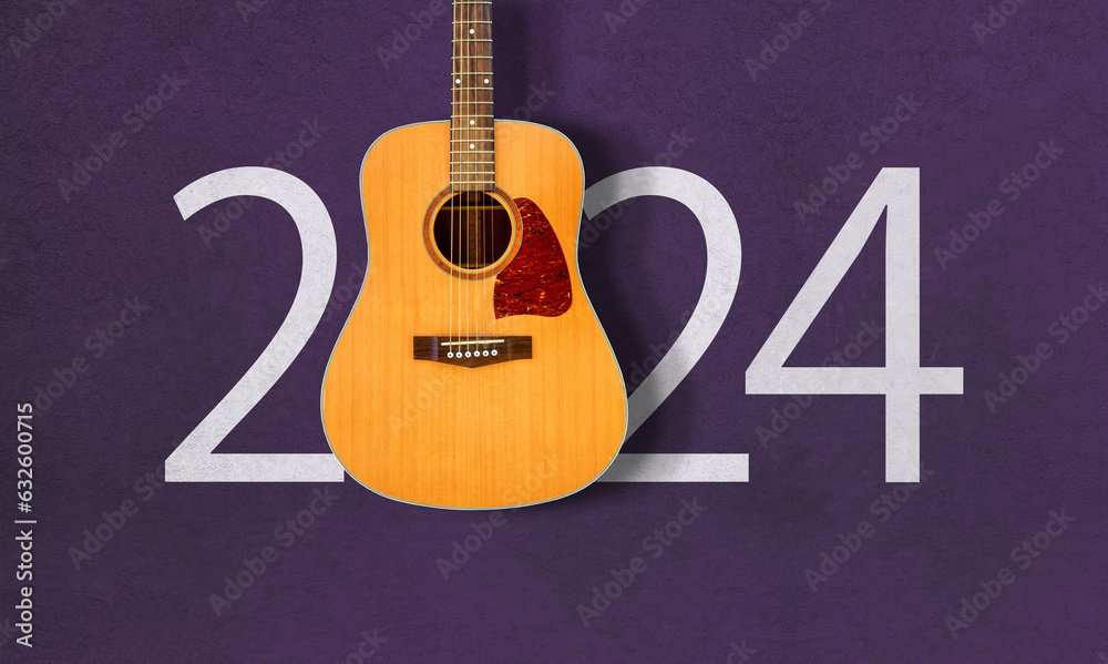 Happy New Year 2024 Year 2024 With Acoustic Guitar Stock Photo Adobe   1000 F 632600715 8XpL9vkyRAC6z1TYJZeT5Wn3z6Ku2OWM 