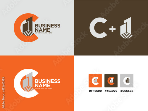 Logo template real estate, apartment, condo, house, rental, business. brand, branding, logotype, company, corporate, identity. Clean, modern and elegant style design