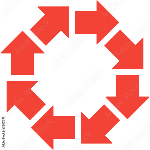 rotate red arrow icon design 