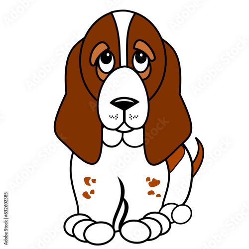 Basset hound cartoon