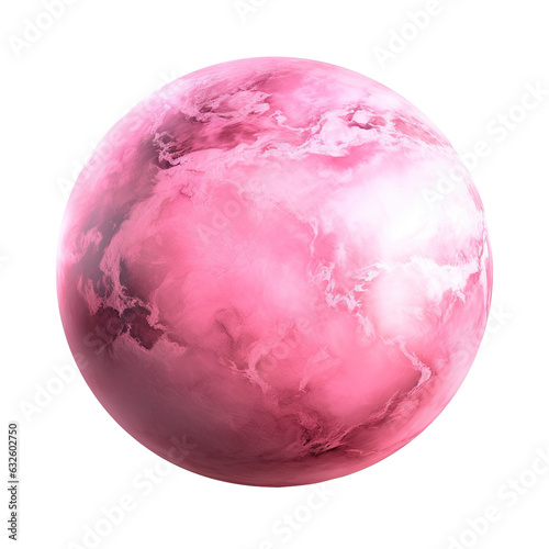 Generative AI  PNG pink beautiful planet