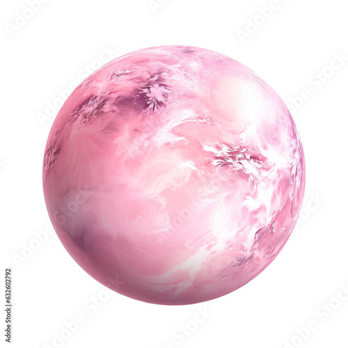 Generative AI  PNG pink beautiful planet