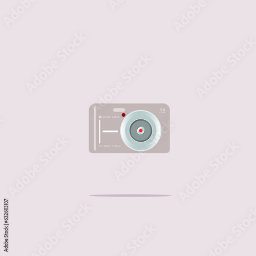 Vector Design Digital Camera Animation Simple Pocket Flat Design Attractive EPS 10 photo