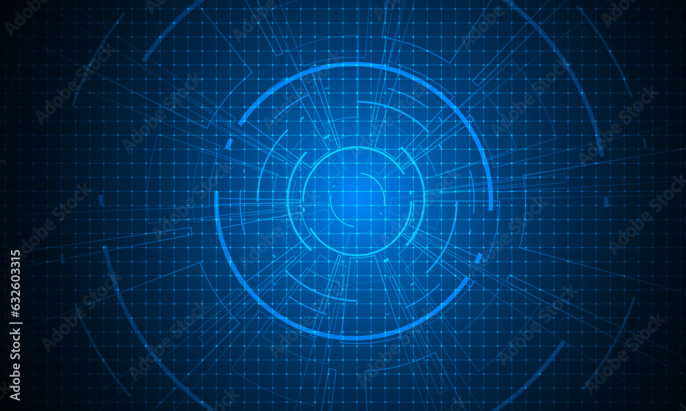 Sci fi futuristic user interface, HUD, Technology abstract background , Vector illustration.	
