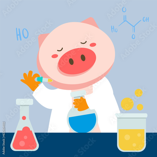 Animal scientist in laboratory with science equipment