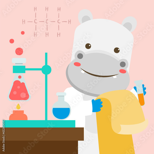Animal scientist in laboratory with science equipment