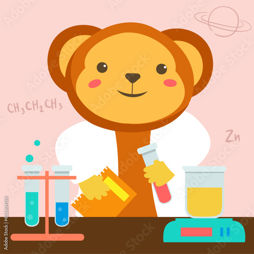 Animal scientist in laboratory with science equipment