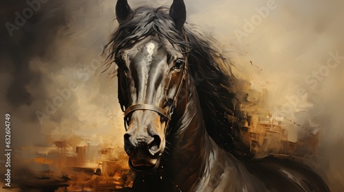 portrait of a horse, ai generative