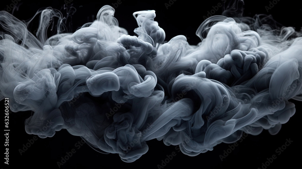 White-Grey Color Liquid Ink Dense Smoky Abstract Misty Background AI Generative White-Grey Color Liquid Ink Dense Smoky Abstract Misty Background AI Generative