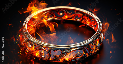 Metal Ring Ignition: Scorching Flames in Motion