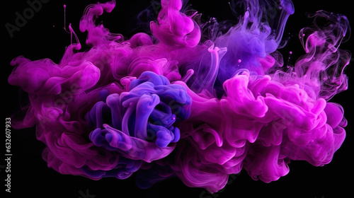 Purple Dense Liquid Paint Smoky and Foggy Abstract Background AI Generative