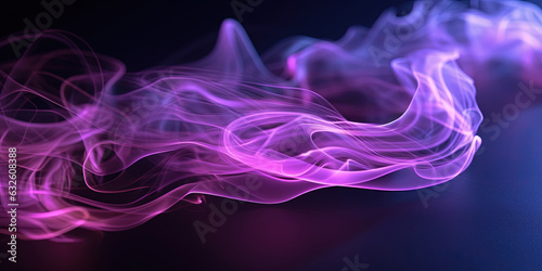 Neon Liquid Smoke Purple Color Very Detailed Abstract Background AI Generative