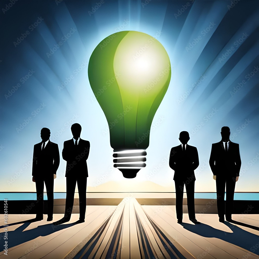 Obraz premium business team with light bulb