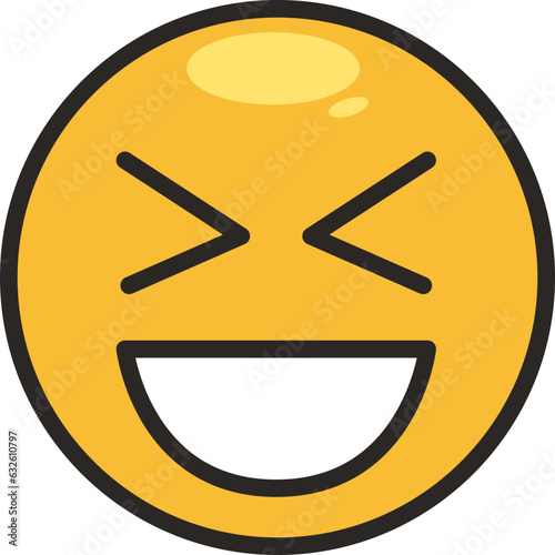 Emotion sorridente com olho fechado