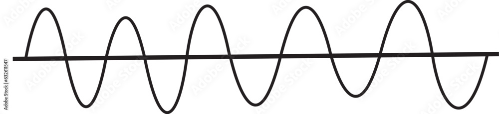 Frequency wave icon design. Editable vector illustration outline stroke. Transparent background. Frequency wave icon design. Editable vector illustration outline stroke. Transparent background.
