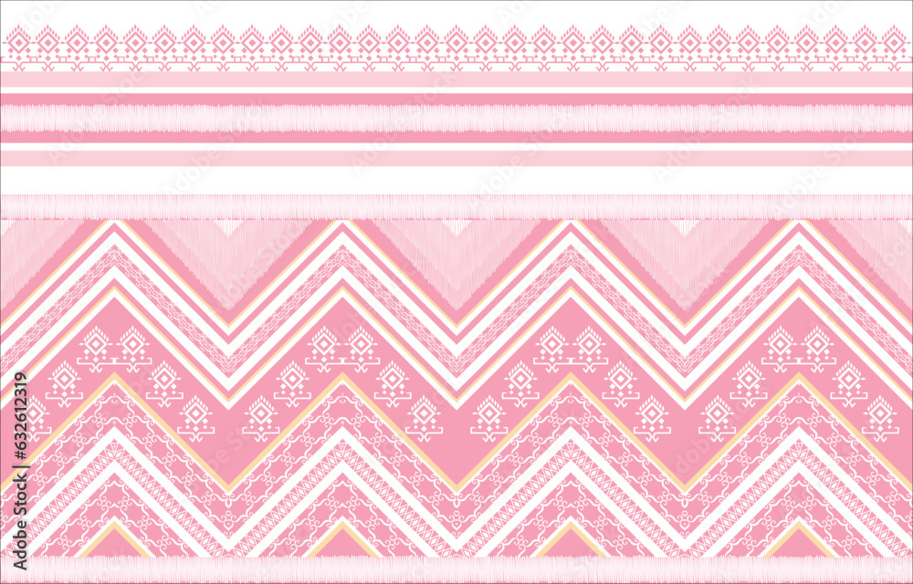 Geometric ethnic oriental ikat pattern traditional Design for background,carpet,wallpaper,clothing,wrapping,Batik,fabric,Vector illustration.embroidery style. Geometric ethnic oriental ikat pattern traditional Design for background,carpet,wallpaper,clothing,wrapping,Batik,fabric,Vector illustration.embroidery style.