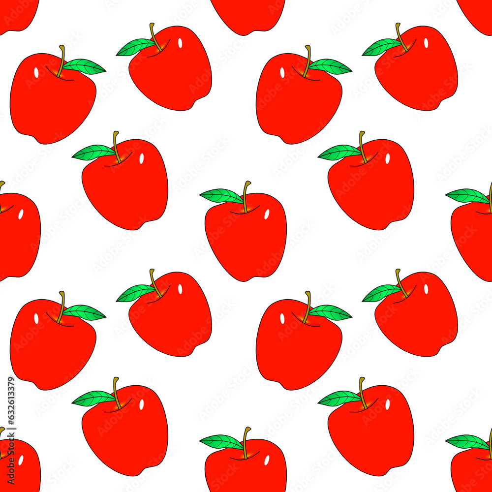 Apples seamless pattern. Funny image to decorate. Apples seamless pattern. Funny image to decorate.