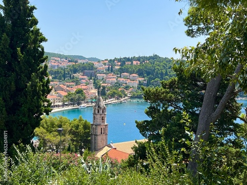 Panoramic view of Cavtat, Croatia photo