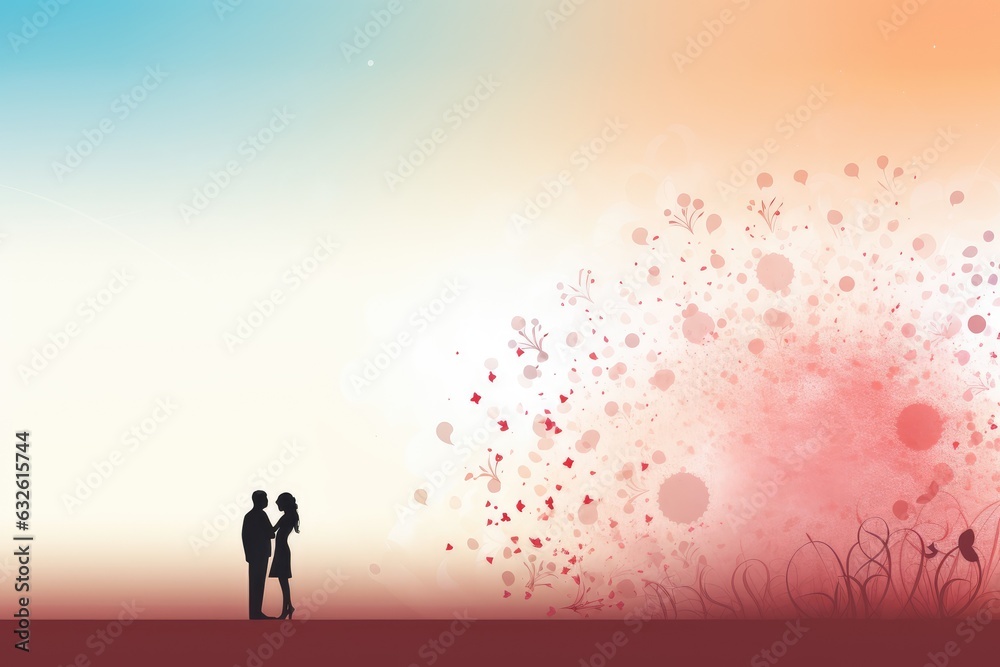 Fototapeta premium Couple in love, beautiful desktop background