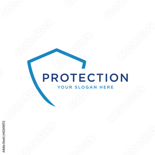 Protection Logo design with modern and unique shield concept.Logo for business , protection , web.