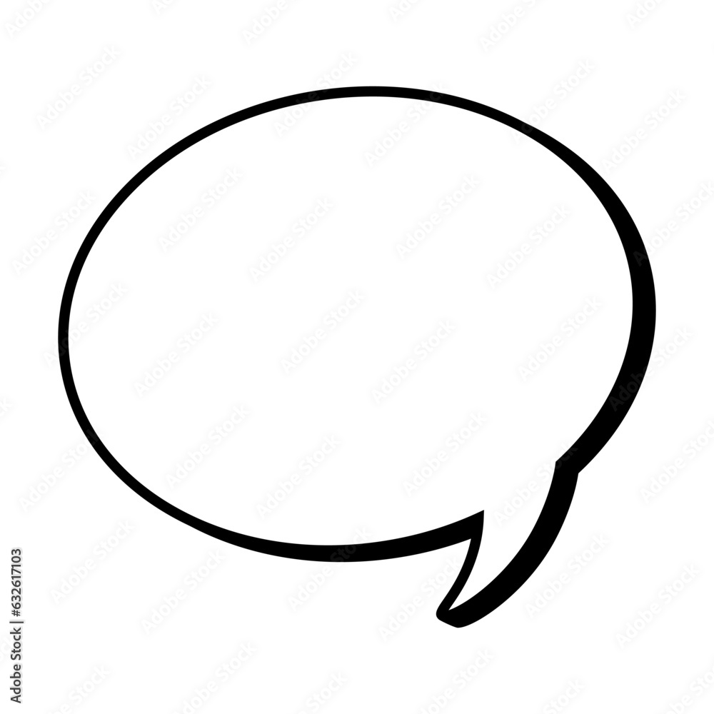 Speech bubble icon. Flat design. Isolated white background Speech bubble icon. Flat design. Isolated white background