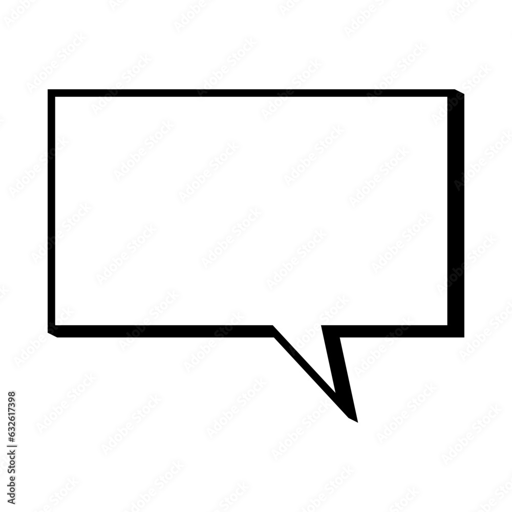 Speech bubble icon. Flat design. Isolated white background Speech bubble icon. Flat design. Isolated white background