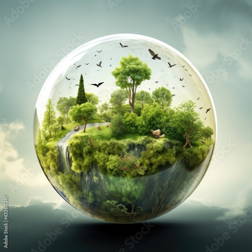 Fototapeta Naklejka Na Ścianę i Meble -  Planet Earth with its abundant water resources