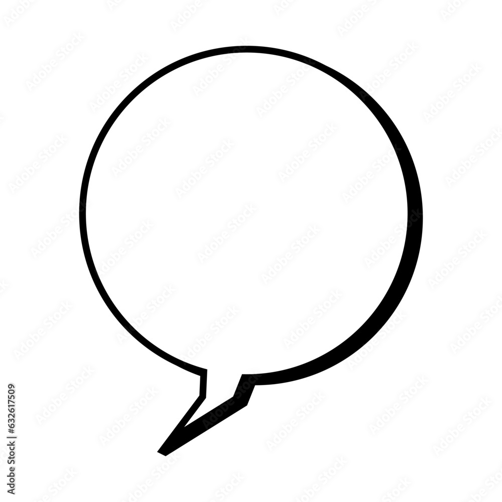Speech bubble icon. Flat design. Isolated white background Speech bubble icon. Flat design. Isolated white background
