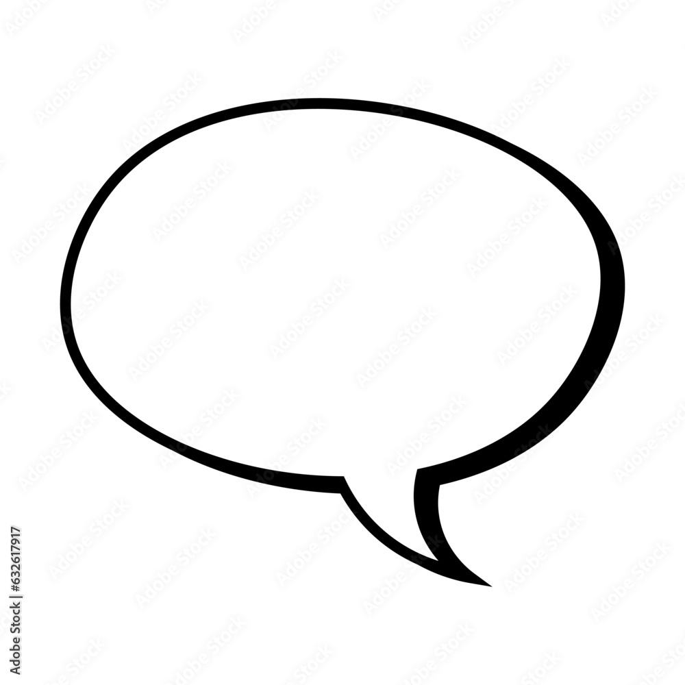 Speech bubble icon. Flat design. Isolated white background Speech bubble icon. Flat design. Isolated white background