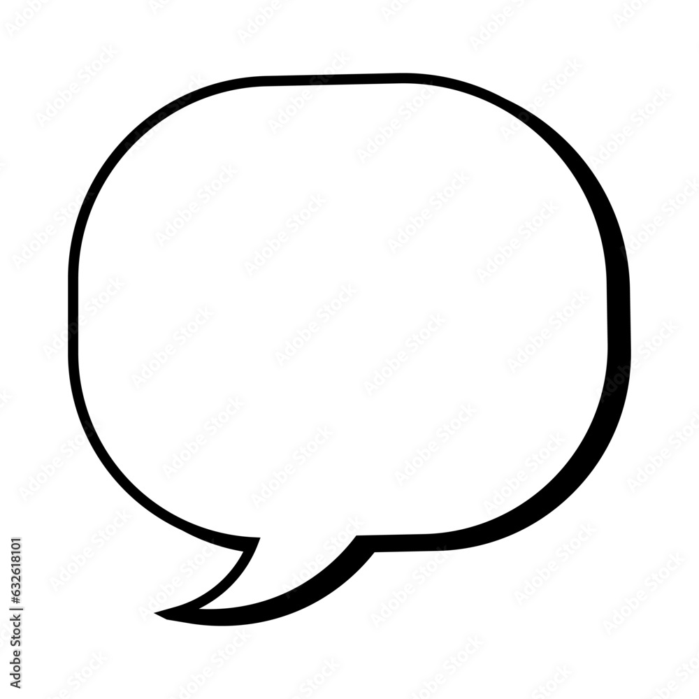 Speech bubble icon. Flat design. Isolated white background Speech bubble icon. Flat design. Isolated white background