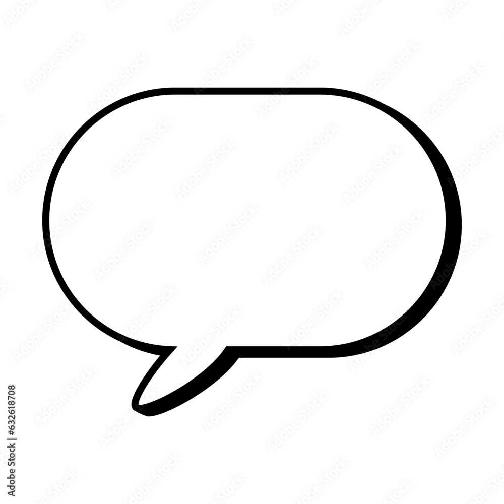 Speech bubble icon. Flat design. Isolated white background Speech bubble icon. Flat design. Isolated white background
