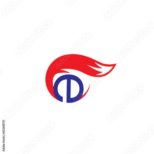   FOX creative modern logo and  D WITH D letter logo  simple design with vector graphic.