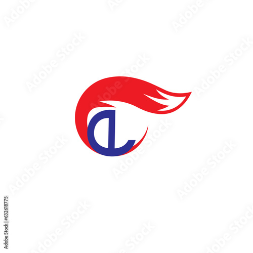   FOX creative modern logo and  L WITH D letter logo  simple design with vector graphic.