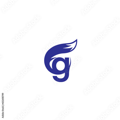   FOX creative modern logo and  small  letter g logo  simple design with vector graphic.