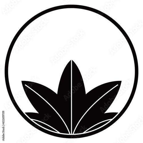 家紋です。糸輪に覗き楓といいます。