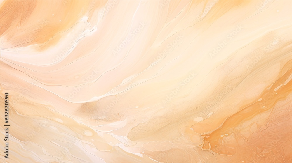Fototapeta premium Abstract beige art. Beige fluid art texture. AI generative.