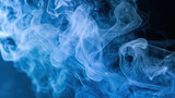 Cyan Color Neon Liquid Smoke Very Detailed Abstract Background AI Generative