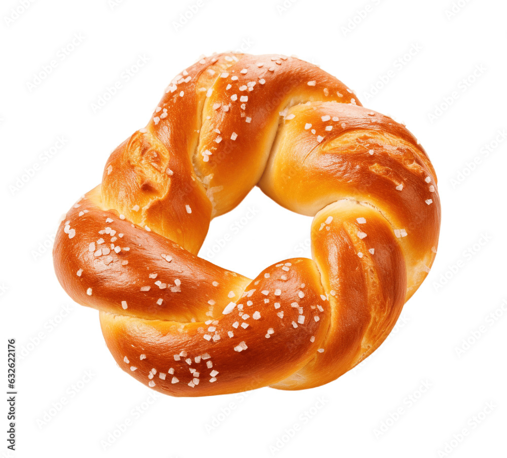 Pretzel isolated on transparent background. PNG file, cut out