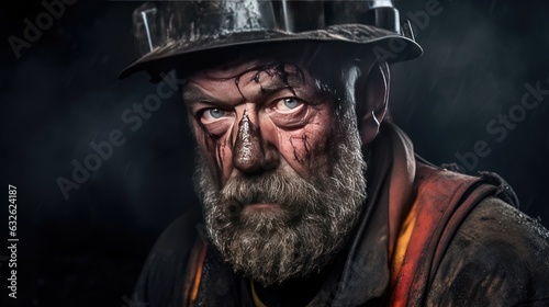 coal miner after shift underground generative AI